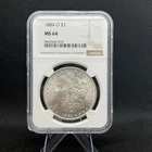🔥🔥1884-O $1 Morgan Silver Dollar NGC MS 64 - ALMOST PL‼️