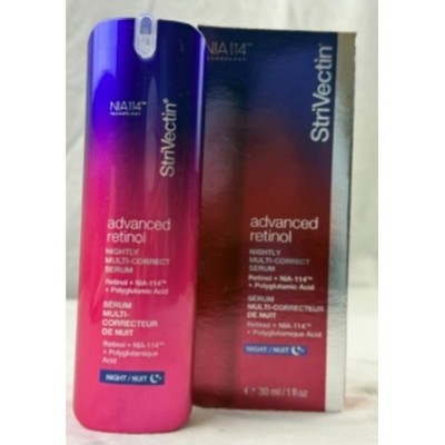 StriVectin Advanced Retinol Nightly Multi-Correct Serum Moisturize 1 oz Wtih Box