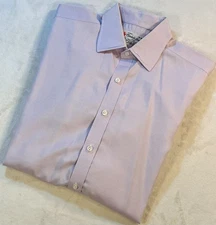 Turnbull Asser French Cuff Dress Shirt Mens Sz 16 41cm Lavender London Bespoke