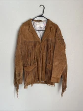 Vintage 70s Schott NYC RANCHER Western Fringe Leather Jacket Men’s Size 38