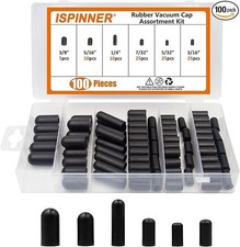  100 PCS CARBURETOR  VACUUM RUBBER CAP PLUG ASSORTMENT KIT INTAKE VACUUM LINES