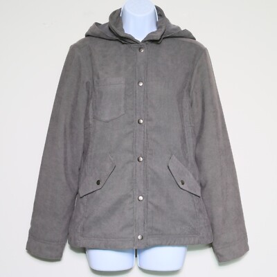 PATAGONIA Gray Cordwarmer Corduroy Hooded Jacket w