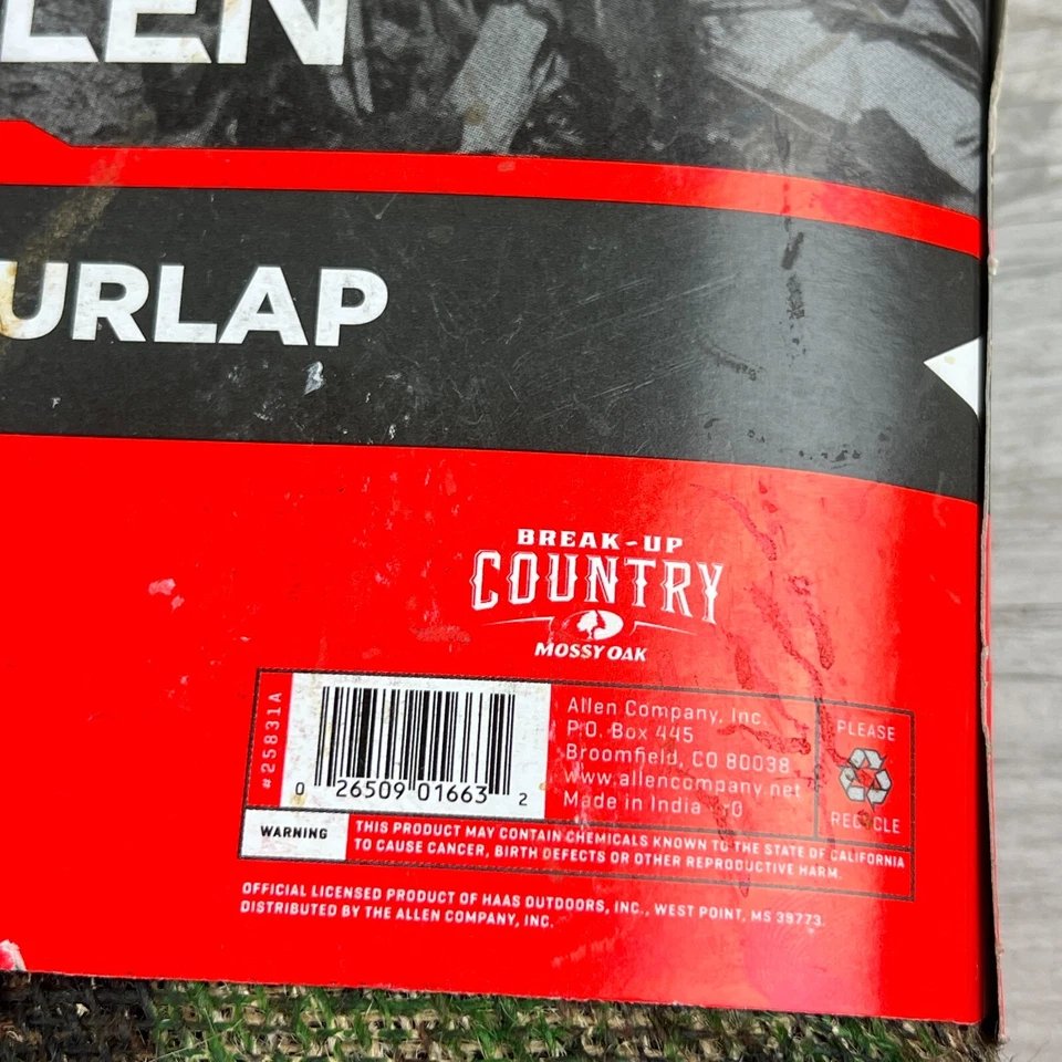 Allen 54in x 12ft Burlap Oakbrush Camo Blind - 2566 New - Image 4 of 4