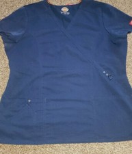 Dickies Womens EDS Medical Scrub Top VNeck Navy Blue 2Xlarge 85956