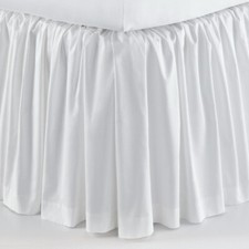 Solid White 700 TC Ruffle Bed Skirt Egyptian Cotton All US Bed Size Drop New