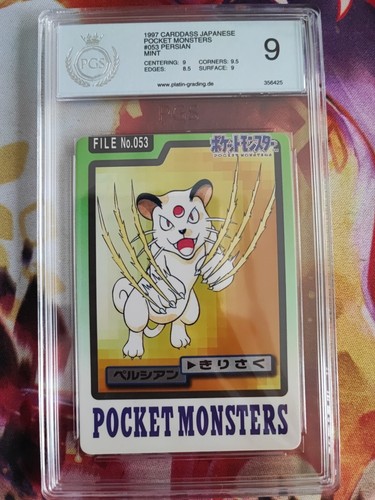 Pokemon Card Snobilikat Persian Pocket Monsters Carddass 1997 Japanese PGS PSA 9 - Bild 2 von 5