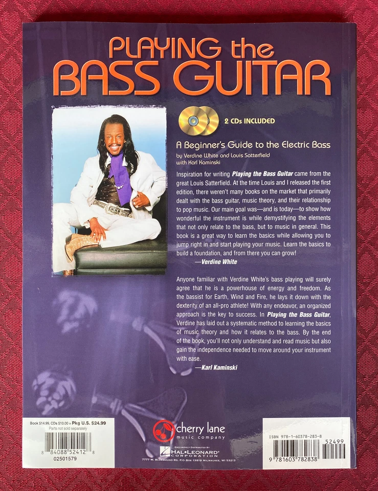 Playing the BASS Guitar Book By Verdine White & Louis Satterfield 2012 SIGNED! - Image 2 of 4