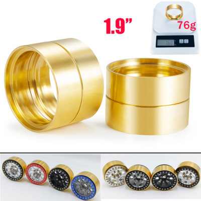 1.9'' Beadlock Brass Wheel Rings Counter Weight for RC 1/10 Axial SCX10 TRX4 etc