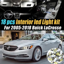 18Pc Super White Car Interior LED Light Bulb Kit for 2005-2018 Buick LaCrosse