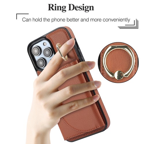 Fr iPhone 16 Pro Max 15 14 13 12 11 X 7 Wallet Folio Card Holder Ring Stand Case - Picture 19 of 50