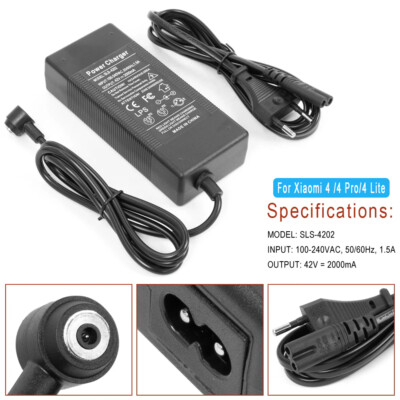 For Xiaomi 4 /4 Pro/4 Lite Electric Scooter Charger + Charging Cable Accessories