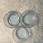 Pyrex  Flameware Set Of 3 7" Skillets 832-B Blue Tint Glass Top of Stove Ware