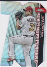MAX SCHERZER Topps Chrome DIE-CUT REFRACTOR Platinum Players Baseball Card METS!