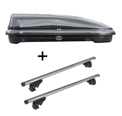 Dachbox FL320L+Dachträger LION1 für für Mitsubishi Space Wagon 3-5Tür 99-03
