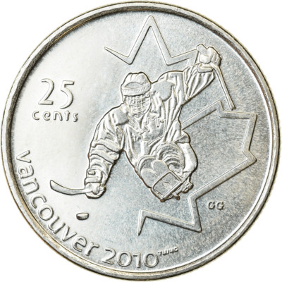 Canadian Coin Canada 25 Cents | Queen Elizabeth II | Sledge Hockey
