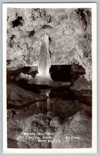 South Dakota Bridal Viel Falls Crystal Cave Real Photo Postcard RPPC 1925-42