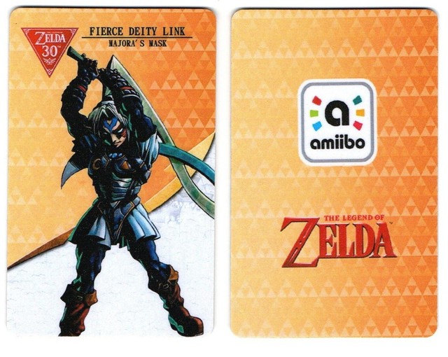 Fierce Deity Link Amiibo Card Zelda Breath Of The Wild Nintendo Switch 