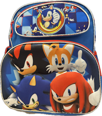 Small Backpack - Sonic the Hedgehog - Shadow Tails Knukles 3D Pop-up 12''