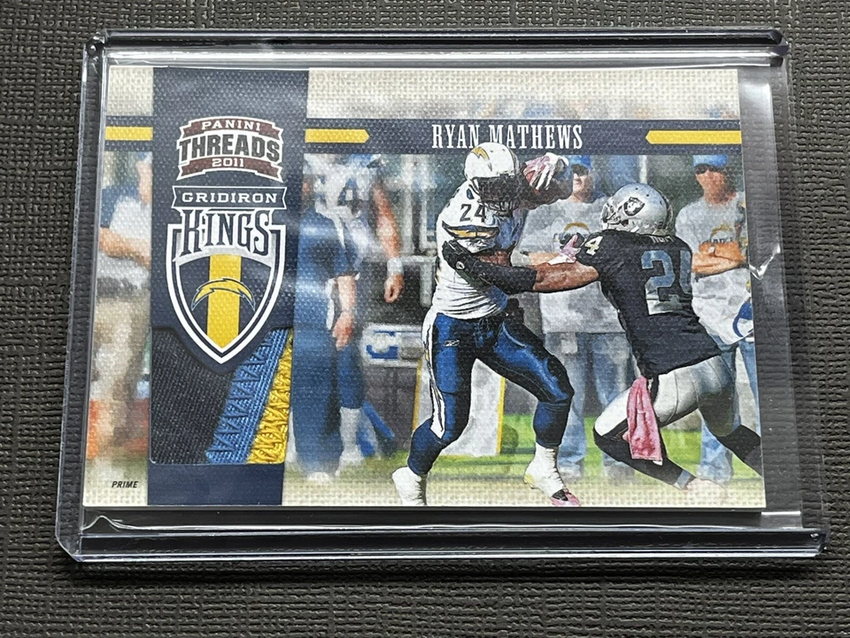 2011 PANINI THREADS GRIDIRON KINGS /99 RYAN MATHEWS Jersey Card MT #40 - Image 2 of 4