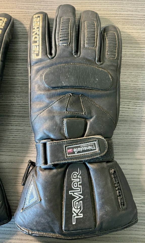 Fieldsheer Motorcycle Gloves Mens Medium Black Made w/ Kevlar eBay