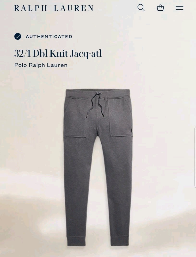 Polo Ralph Lauren doppia maglia pantaloni pista joggers uomo 3XB 3X pony grigio erica