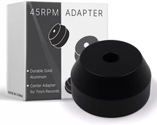 45 RPM Black Adapter Durable Solid Aluminum Center for 7 inch 