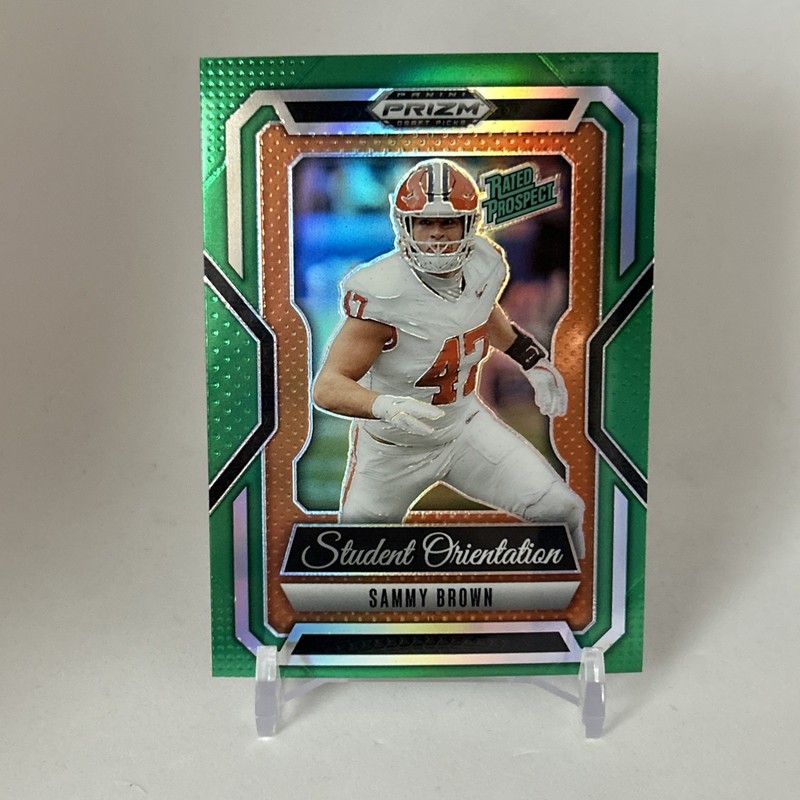 Sammy Brown 2025 Panini Prizm Draft Picks Student Orientation Green #5
