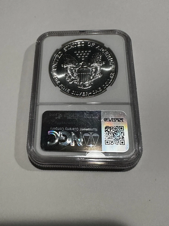 1990 $1 American Eagle Silver Dollar MS69 NGC - Image 2 of 2