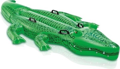 INTEX Giant Gator Inflatable Pool Float: Animal Toy For 80'' x 45'', Green 