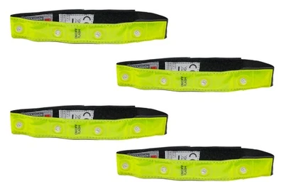 4 Stück 3M Scotchlite LED Sicherheits Reflektoren Klett Band Safety Band Schutz - Bild 1 von 4