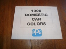 1999 Ppg Domestic Car Paint Wall Chart - Chrysler Ford General Motors - Vintage 1999 Ppg Domestic Car Paint Wall Chart - Chrysler Ford General Motors - Vintage