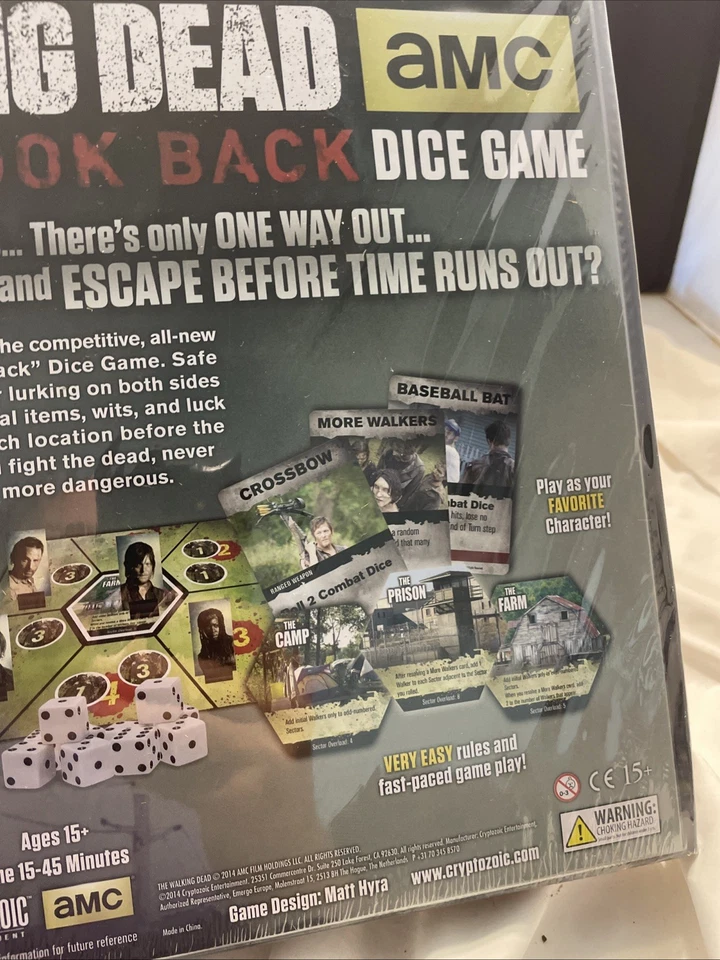 AMC The Walking Dead Don't Look Back Zombie Dice Game New & SEALED Cryptozoic - Image 3 of 3