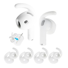 Aiivioll Ear Hooks for AirPods 4 (2024) Added 4 (2024), SML-White