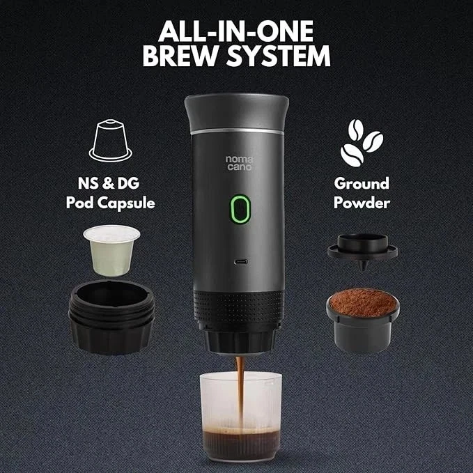 Electric Portable Espresso Machine – Self-Heating Travel Coffee Maker, USB-C
