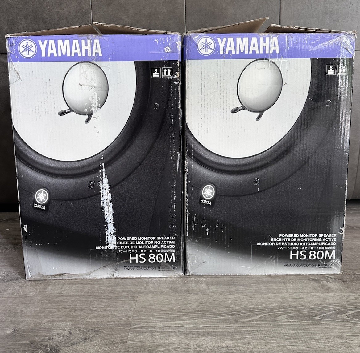 スピーカー・ウーファー Yamaha Powered Monitor Speaker HS80M Used Yamaha HS80M Pair Powered Monitor | Guitar Center