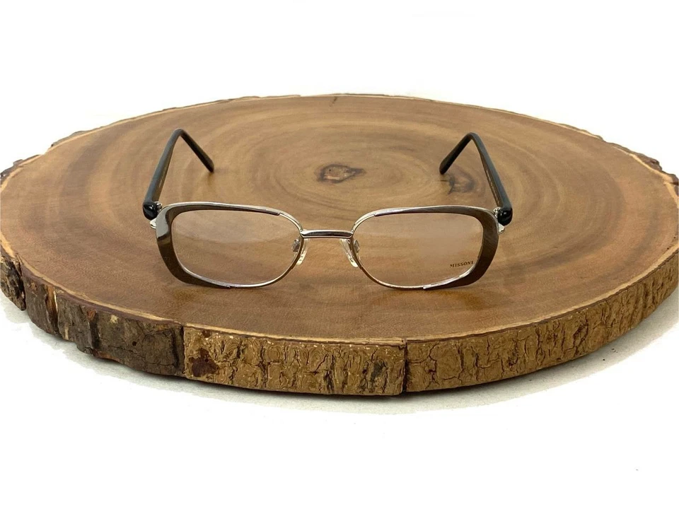 Monturas de gafas Missoni 0061 789 gris plata negro borde completo 49 18 130 mm Italia Foto 2 de 4