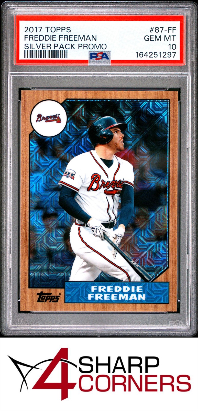 2017 TOPPS SILVER PACK PROMO #87-FF FREDDIE FREEMAN PSA 10