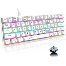 HXSJ V900 60% Wired Mechanical Gaming Keyboard Rainbow Full Key Anti-ghosting