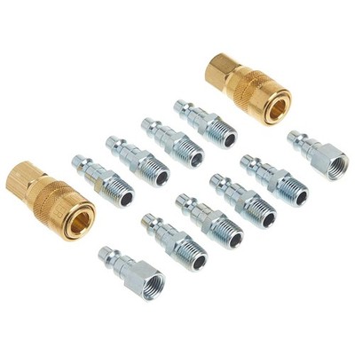 Milton S-210 1/4 NPT M-Style Coupler and Plug Kit, 12-Piece