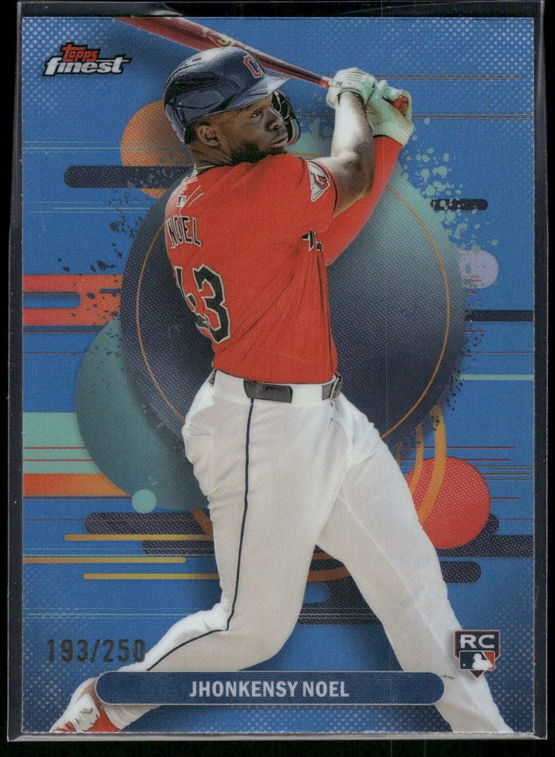 #117 Jhonkensy Noel 2025 Finest #/250 Rookie Sky Blue