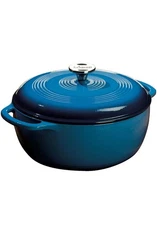Color Enamel Dutch Oven BL 6qt Lodge Mfg Co Cast Iron EC6D33 Blue WH3