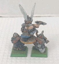 GW Warhammer Fantasy Old World Dwarf King Alrik and Shield Bearers Metal