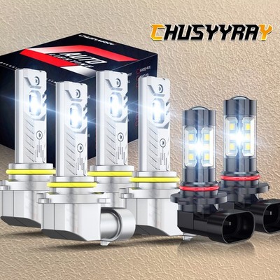 For Jeep Grand Cherokee 2005-2010 Led Headlight Hi/Lo Beam + Fog Light Bulbs Kit