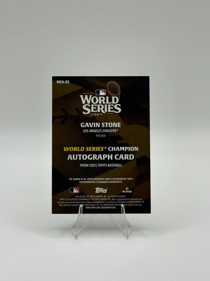 2025 Topps Series 2 World Champion Auto Gavin Stone #15/50 (WCA-GS) Dodgers - Image 2 of 4