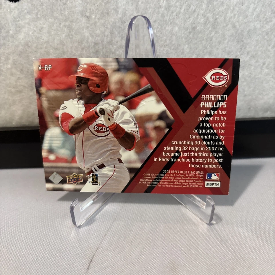 2008 Upper Deck X Brandon Phillips Xponential #X-BP Philadelphia Phillies - Image 2 of 2