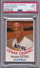 1977 Hostess TWINKIES #58 CESAR CEDENO PSA 9 MINT Houston ASTROS  Rare  POP 1