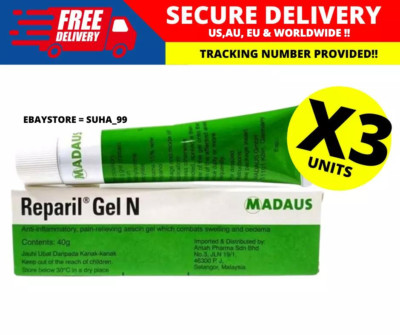 3 X Reparil Gel N 40g Anti-Inflammatory, Pain Relieving & Swelling