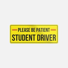 Student Driver Safety Vinyl Car Bumper Sticker Decal