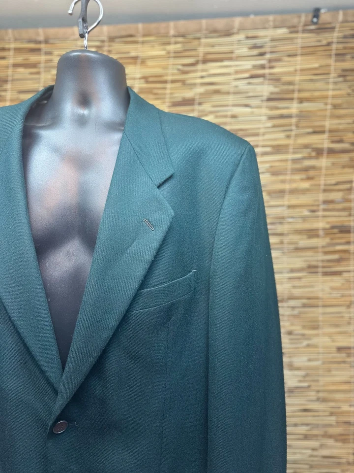 Loro Piana Saks пятый мужской твердый зеленый 100% кашемир Sport пальто Blazer 42L - Изображение 2 из 4