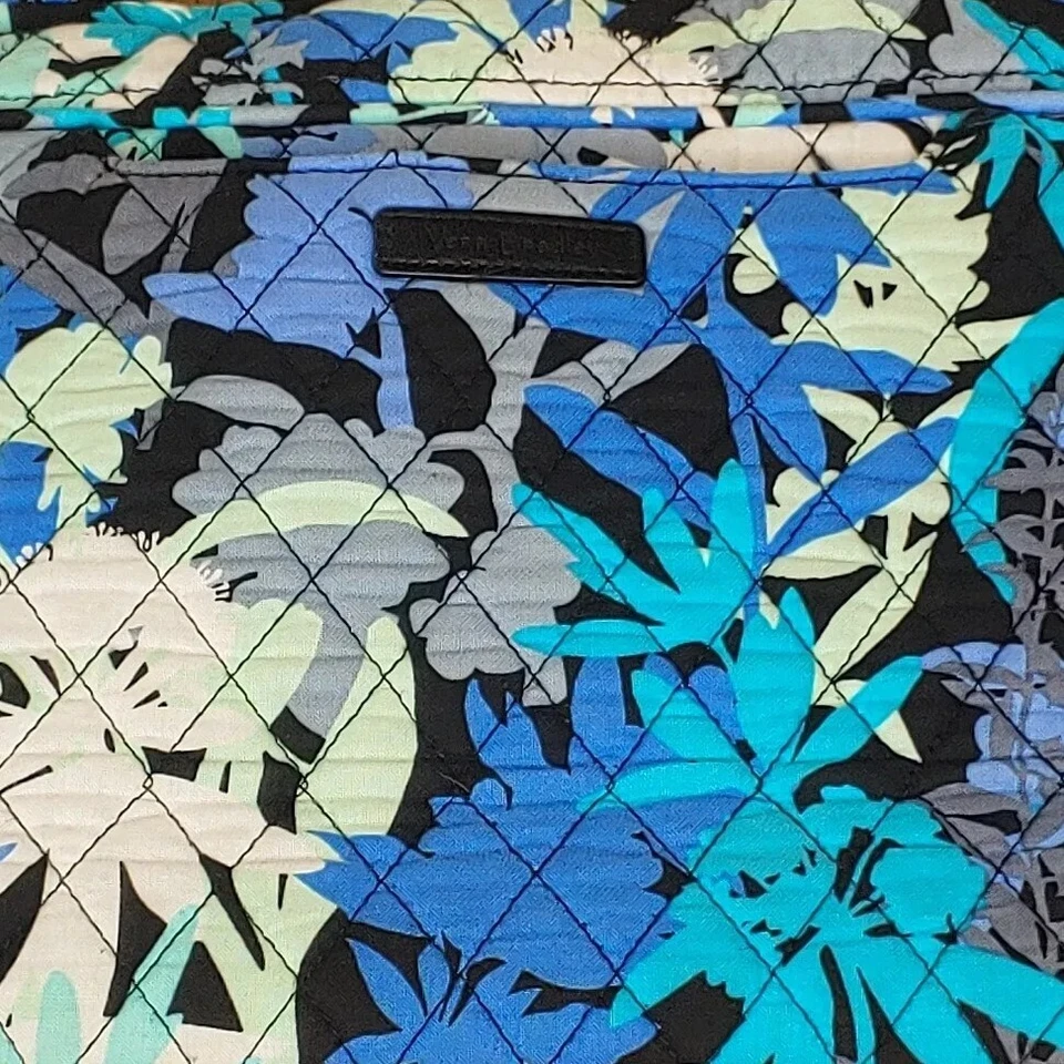 Vera Bradley Bolso de Hombro Cartera Casa Abuela Azul Camuflaje Floral Cremallera Top Foto 3 de 4